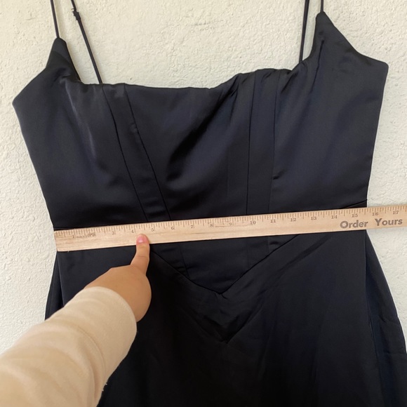 HOUSE OF CB 'Olivette' Black Satin Corset Maxi Dress NWOT gown size XL - Picture 9 of 9